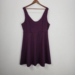 Torrid Mini‎ Dress 2 Plum Maroon Sleeveless Scoop Neck Babydoll Whimsigoth